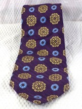 Jos. A. Bank Signature Collection Purple Floral Silk Tie Made In Italy - $9.49