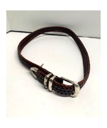 Fossil Mens Size 34 Genuine Leather Belt Weaved Brown - £19.05 GBP