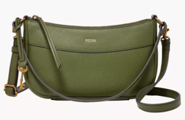 Fossil Skylar Mini Baguette Crossbody Army Green Leather SHB3119376 NWT $150 - £58.54 GBP