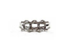 Silber 4x6,5x7 MM Ovaler Ring Rohlinge 925 Silber Solitaire Semi Halterung Ring - £21.34 GBP+