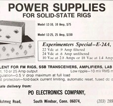 1975 PO Power Supplies Solid State Radio Advertisement Electronics C82QST - $374.96 MXN