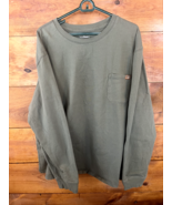 LL Bean Mens T-Shirt 3XL Long Sleeve Green Traditional Fit Heavyweight P... - $585.67 MXN