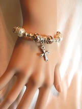 New  Cross Jewelry, Crusifix Bracelet, Stretch Bracelet, Christian , Catholic  - £4.00 GBP