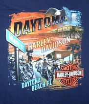 HARLEY DAVIDSON Blue 2XL mens T-Shirt 2018 DAYTONA BIKE WEEK Bruce Rossm... - £14.26 GBP