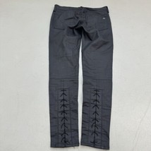 Rag &amp; Bone Devi Skinny Jeans Lace Up Ankle Waxed Coated Black Wash Sz 28 (31x28) - £23.48 GBP