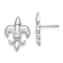 14K Gold Small Fleur-De-Lis Post Earrings TE619W - £219.94 GBP