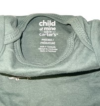 Carter’s Preemie Baby Bodysuit Lot Child of Mine 3 Pack Dino Neutral Unworn image 5