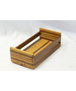 Handmade Wooden 14 Cassette Holder Storage Crate Wood Tape Case - $25.47