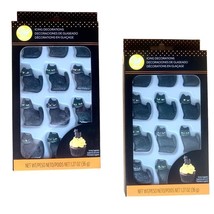 Wilton Halloween Icing Decorations 2 pack = 24  Black Cats Treat Toppers Candies - £6.95 GBP