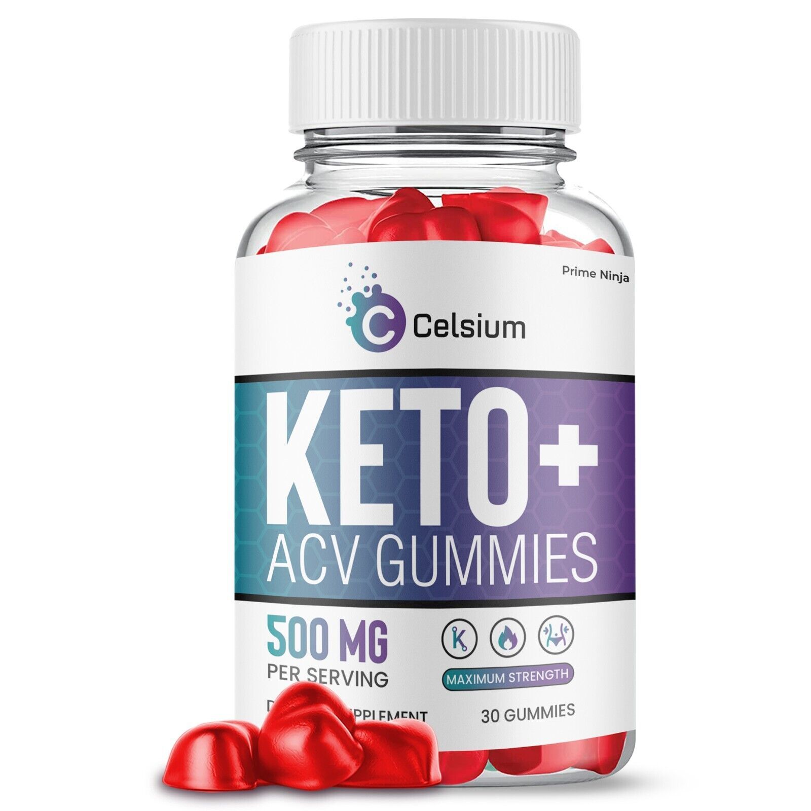 1 Pack Celsium Keto ACV Gummies Max Strength with Apple Cider Vinegar