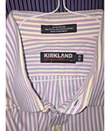 KIRKLAND SIGNATURE Button Down Men&#39;s Long Sleeve Dress Shirt 17-1/2 34 N... - $21.59 CAD