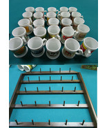 Franklin Mint Complete Collection 25 Mugs With Rack From The Corner Store - $8,202.06 MXN