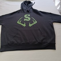 Bella + Canvas Fleece Collection Men's Black Sweatshirt Pullover Hoodie Size XL image 8