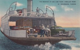 St. Petersburg Florida FL Manatee At Bee Line Ferry Pinellas Point Postcard D39 - £2.36 GBP