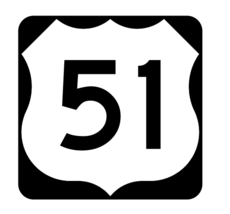 US Route 51 Sticker R1912 Highway Sign Road Sign - $1.45+