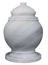 Large/Adult 220 Cubic Inch Princess Antique White Marble Funeral Cremation Urn - £272.46 GBP
