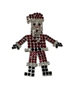 Vintage Liz Claiborne Articulated Christmas Santa Brooch Pin Pendant - $33.66 CAD