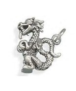 Brand New Sterling Silver Small Dragon Charm - £23.94 GBP