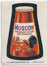  1974/ 9th S TOPPS WACKY PACKAGE STICKER MOSCOW Chocolate Syrup - $35.76 MXN