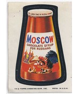  1974/ 9th S TOPPS WACKY PACKAGE STICKER MOSCOW Chocolate Syrup - $35.76 MXN