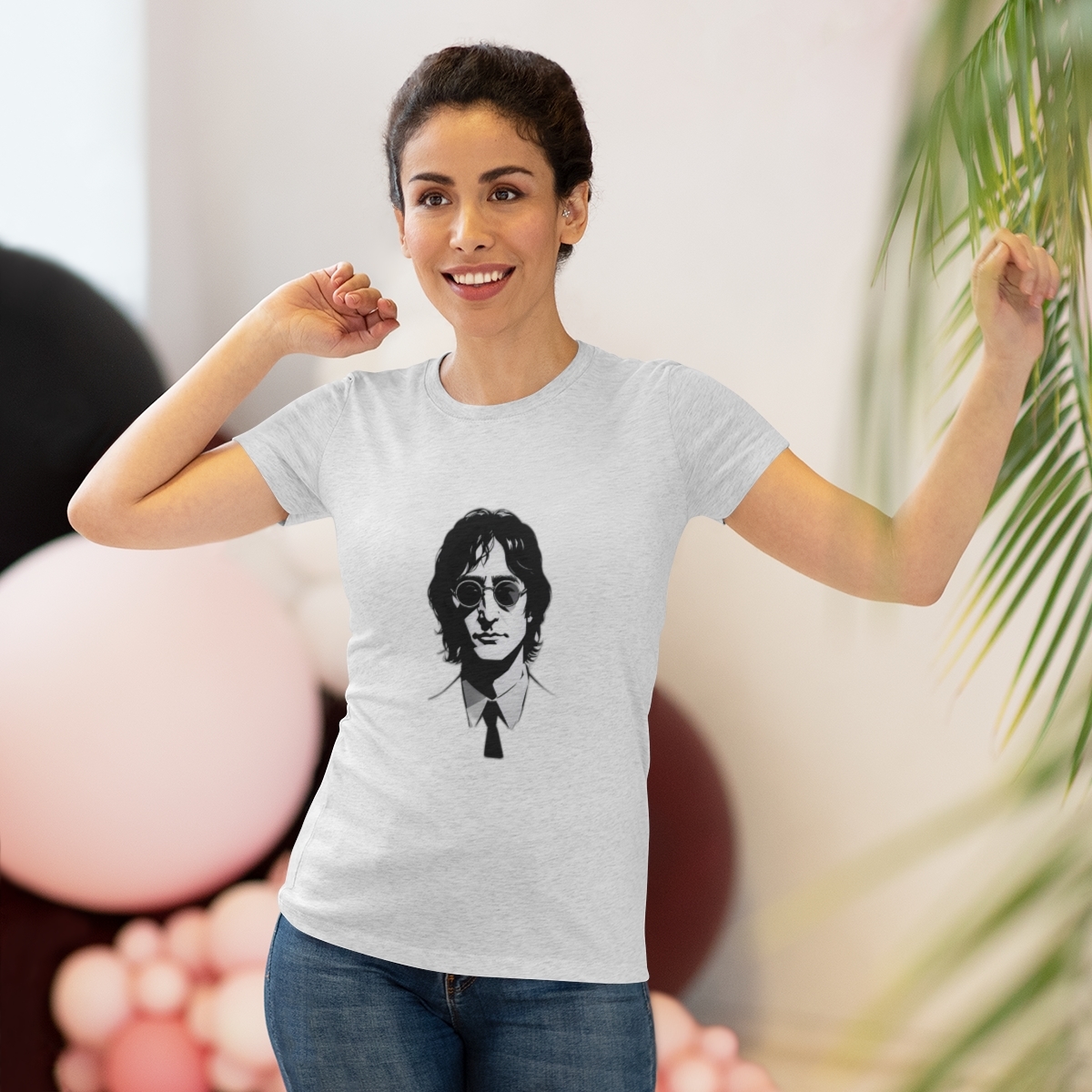 Primary image for John Lennon Triblend Tee: Vintage Portrait, Music Icon, Unisex, Soft and Comfort