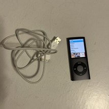 Apple iPod Nano 4th Generation 8 GB Black A1285 - *READ* With Cord - $19.35
