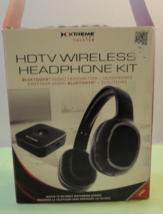 NEW Extreme Home Theater HDTV Wireless Padded Over Ears Headphone Kit Bl... - $21.05