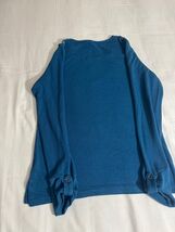 Beta's Choice Women's Turquoise Long Sleeve Shirt Top Measured Chest 34" image 2