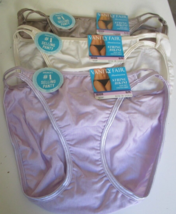3 Vanity Fair Illumination String Bikini Style 18108 Size 6 Lavender Cream Brown - £15.60 GBP