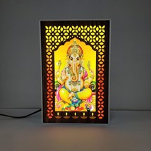 ganesha ganesh Religious Photo Frame With Light wall decor mandir temple... - £25.77 GBP