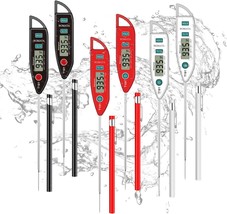 6 Pack Waterproof Meat Thermometer Instant Read Food Thermometer with Lo... - £56.68 GBP