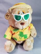 Russ Bear Plush Lifes a Beach Hawaiian Shirt Sunglasses Hat Vintage 1980... - £12.48 GBP