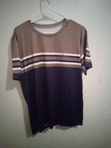 Mens Unbranded Blue Brown And White Short-Sleeve Shirt Sz M 9000ARE - $226.15 MXN