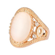 Hot Sale Vintage Jewelry High Quality Opal Rings For Women Classical Style Hollo - £5.53 GBP