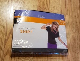 Women&#39;s 80&#39;s Style Shirt Size: One Size Fits Most Halloween Costume Brand New - £11.86 GBP