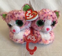 NWT TY Beanie Boo SOPHIE Spotted Cat Plush Big Head Slipper Small Kids S... - £14.38 GBP