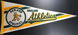 Vintage MLB Oakland Athletics Baseball Pennant Flag 30 Inches Long - £9.30 GBP