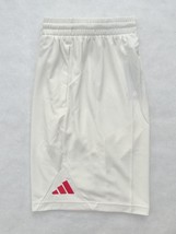 Adidas Mens L Off-Whit/Red Badge 9&quot; Aeroready Basketball Training Shorts IL2252 - £14.95 GBP
