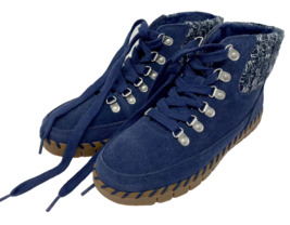 Muk Luks Women's Suede Lace Up Boots Blue Size 9 - €20,23 EUR