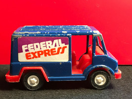 Vtg 1970 Tootsie Toy Panel Federal Express Fed Ex Truck Blue / Red - £15.92 GBP