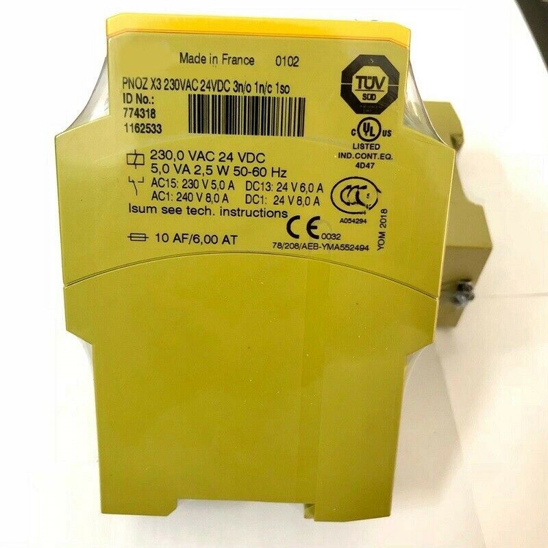 For Pilz PNOZ X3 230VAC 24VDC 3n/o 1n/c 1so 774318 Safety Relay - $193.30