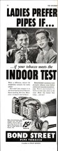 1942 Ladies Prefer Pipes, Bond Street Tobacoo, Vintage Print Ad e9 - $24.11