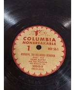 Gene Autry Rudolph Red Nosed Reindeer Doesn&#39;t Snow on Christmas 78rpm Co... - $19.19 CAD