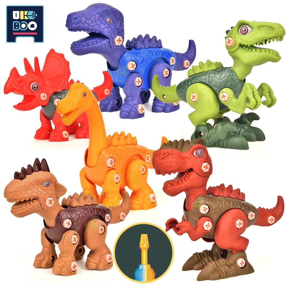 UKBOO DIY Screw Jurassic Dinosaurs For 3 Years Old Assembly Nuts Model Sets Safe - £17.55 GBP