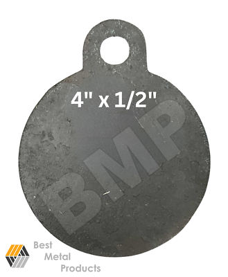 (1) AR500 Steel Gong Shooting Target 1/2&quot; - 4&quot; Round - 1-Hole 0200140 - $21.73+
