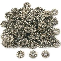 Bali Spacer Daisy Beads Antique Silver Plated 6mm 125Pcs Approx. - £5.42 GBP
