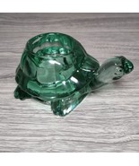 VTG INDIANA GLASS #12144 Spanish Green Turtle Votive Candle Holder MADE ... - £13.41 GBP