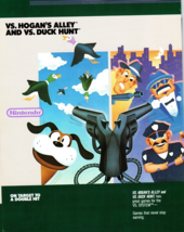 Nintendo VS Hogan&#39;s Alley  Duck Hunt Video Arcade Game Flyer 1985 Retro Vintage - £19.13 GBP