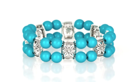 Paparazzi Daisy Debutante Blue Bracelet - New - £3.55 GBP