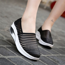 New Summer Women Casual Swing Shoes Breathable Vulcanize Shoes Slip On Platform  - £22.80 GBP